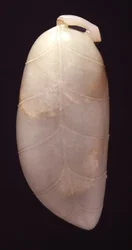 Lavador de pinceles en forma de hoja de plátano en el tallo, finales de la dinastía Ming a principios de la dinastía Ching